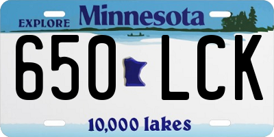 MN license plate 650LCK
