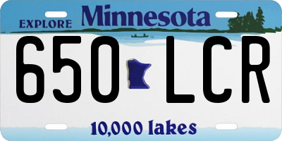 MN license plate 650LCR