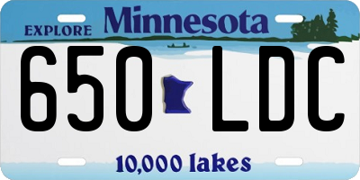 MN license plate 650LDC
