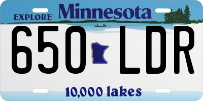 MN license plate 650LDR