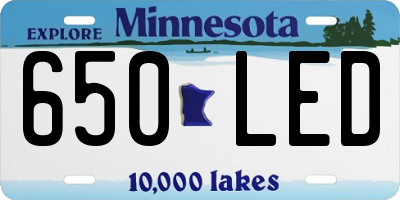 MN license plate 650LED