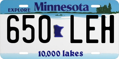 MN license plate 650LEH