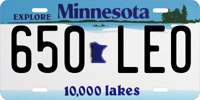 MN license plate 650LEO