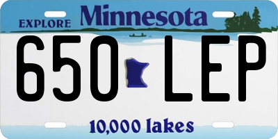 MN license plate 650LEP