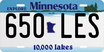 MN license plate 650LES