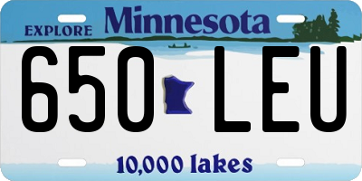 MN license plate 650LEU