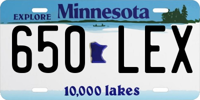 MN license plate 650LEX