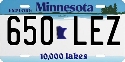 MN license plate 650LEZ