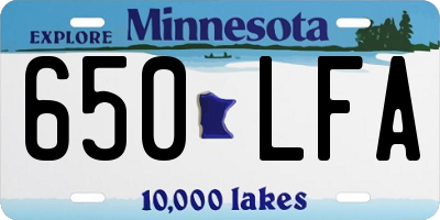MN license plate 650LFA