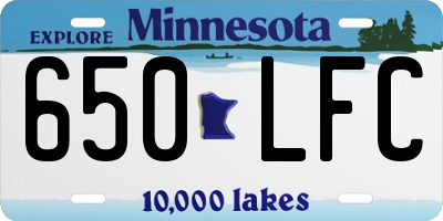 MN license plate 650LFC
