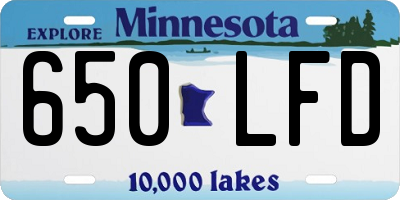 MN license plate 650LFD