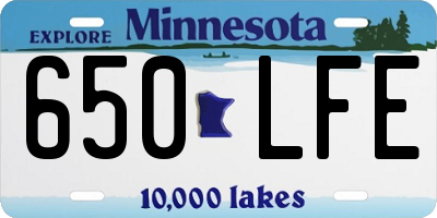 MN license plate 650LFE