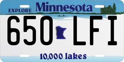MN license plate 650LFI