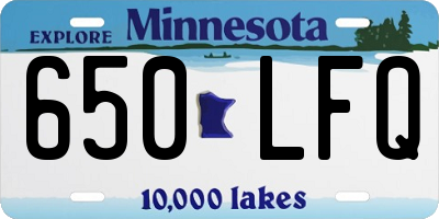 MN license plate 650LFQ