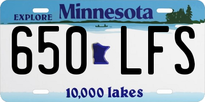 MN license plate 650LFS
