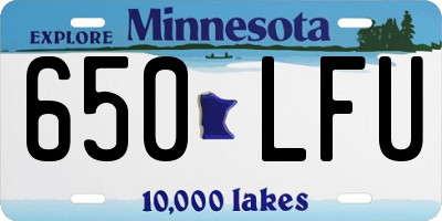 MN license plate 650LFU