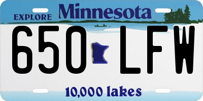 MN license plate 650LFW