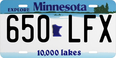 MN license plate 650LFX