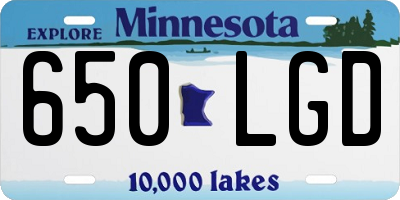 MN license plate 650LGD