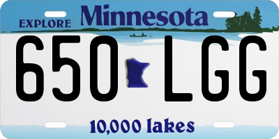 MN license plate 650LGG