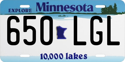MN license plate 650LGL