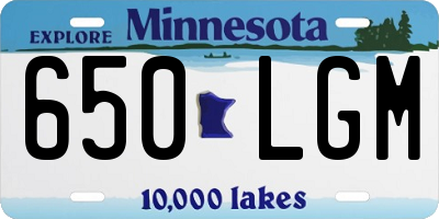 MN license plate 650LGM