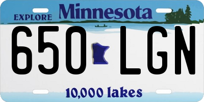 MN license plate 650LGN