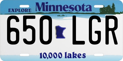 MN license plate 650LGR