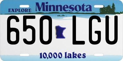 MN license plate 650LGU
