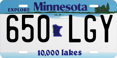 MN license plate 650LGY