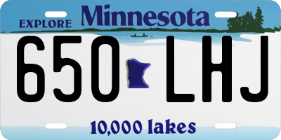 MN license plate 650LHJ