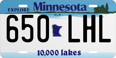 MN license plate 650LHL