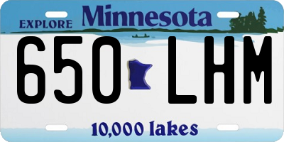 MN license plate 650LHM