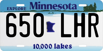 MN license plate 650LHR