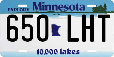 MN license plate 650LHT