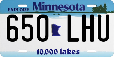 MN license plate 650LHU