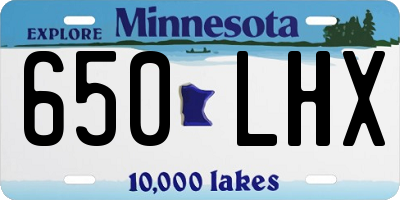 MN license plate 650LHX