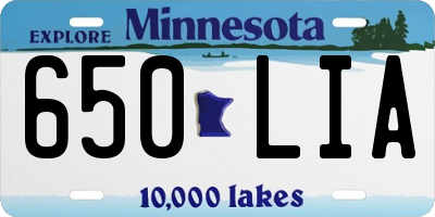 MN license plate 650LIA
