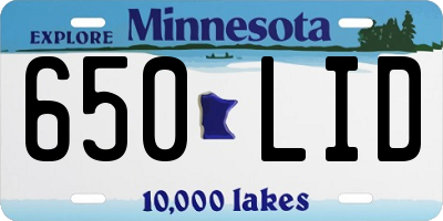 MN license plate 650LID