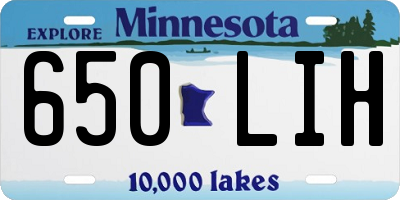 MN license plate 650LIH