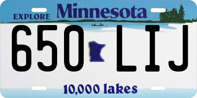 MN license plate 650LIJ