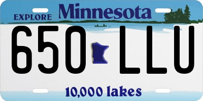 MN license plate 650LLU
