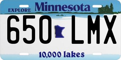 MN license plate 650LMX