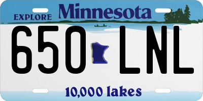 MN license plate 650LNL