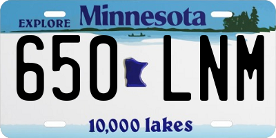 MN license plate 650LNM