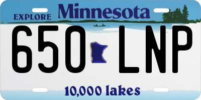 MN license plate 650LNP