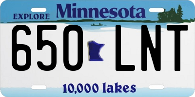 MN license plate 650LNT