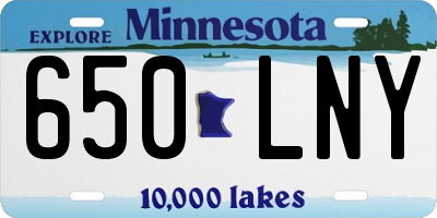 MN license plate 650LNY