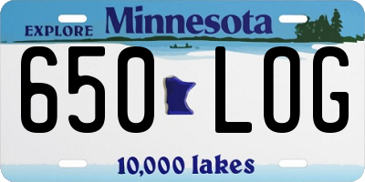 MN license plate 650LOG