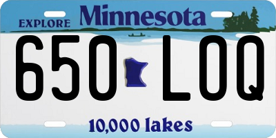 MN license plate 650LOQ